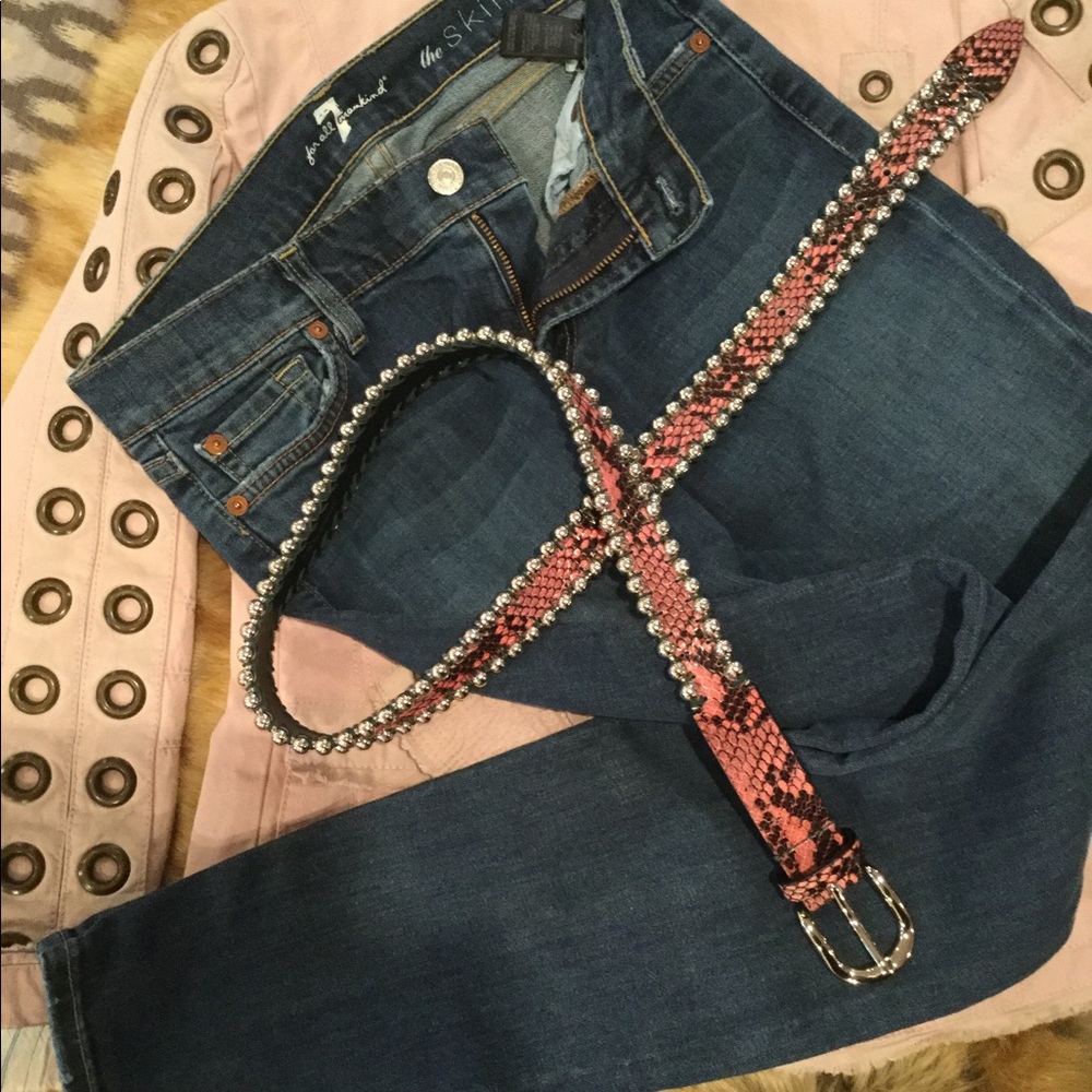 Seven for all mankind “the skinny” dark denim